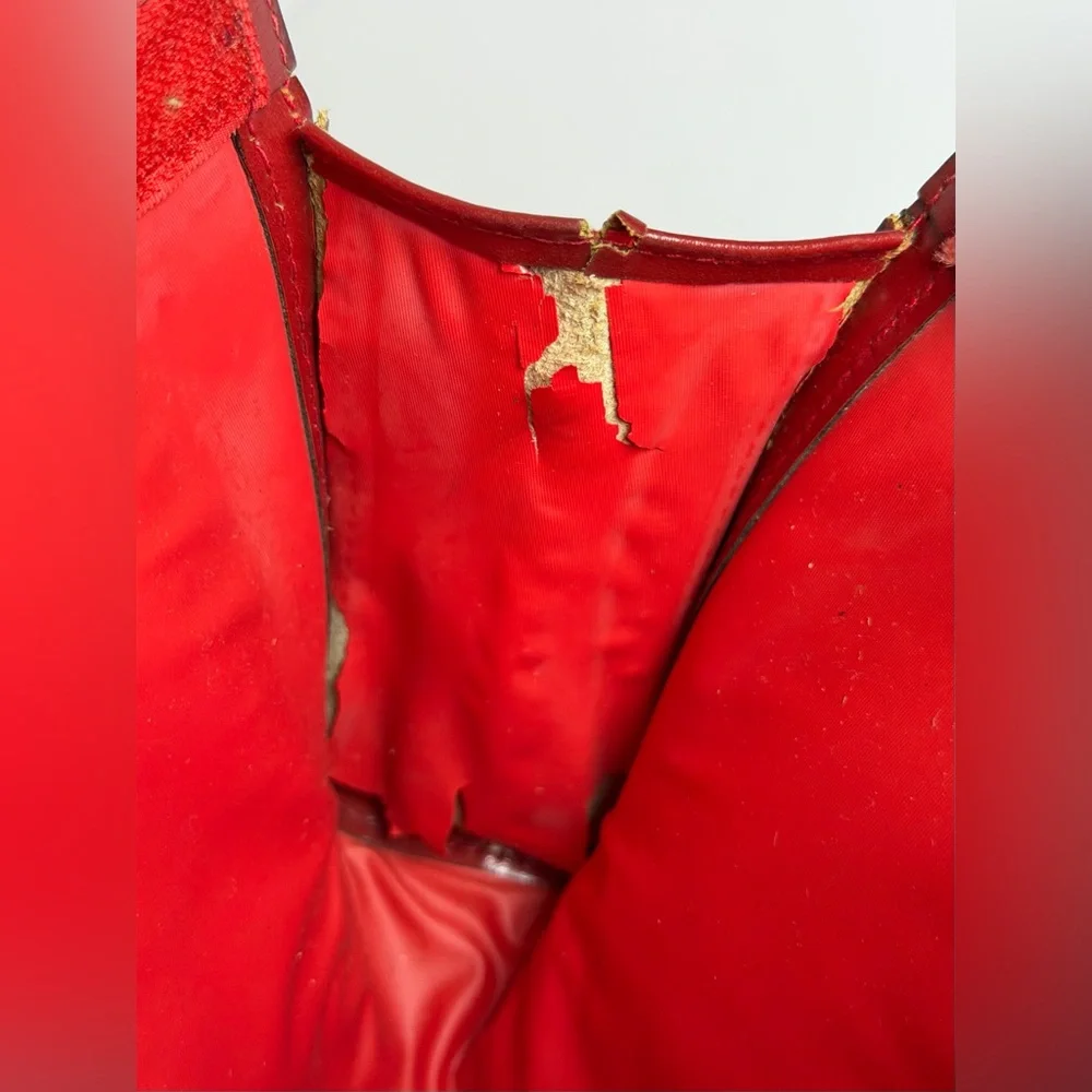 Vintage Gucci Parfums GG Monogram Red Clutch Bag